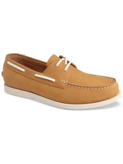 Club Room Men's Elliot Lace-up Boat Shoes, Created For Macy's In Sand