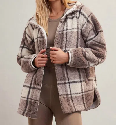 Z Supply Cross Country Plaid Jacket In Grey