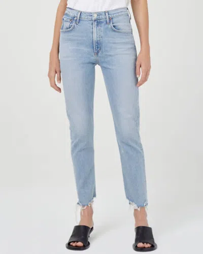Agolde Merrel Mid Rise Straight Jean In Astray In Multi
