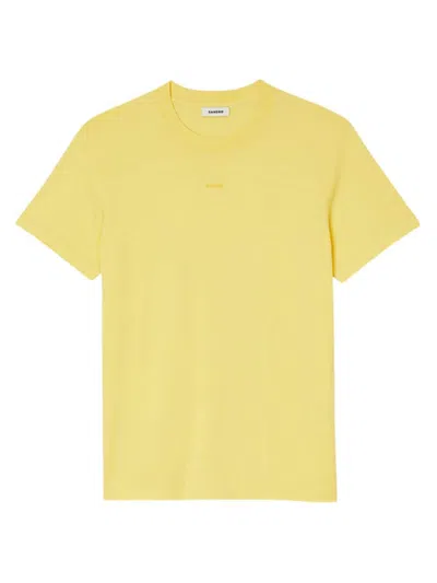 Sandro Men's Short-sleeved T-shirt In Yellow Lemon