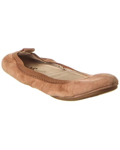 Yosi Samra Samara Foldable Ballet Flat In Tan Suede In Multi