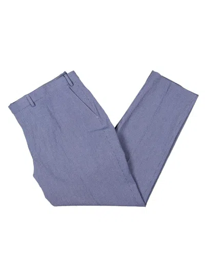 Lauren Ralph Lauren Edgewood Mens Pinstripe Textured Suit Pants In Purple