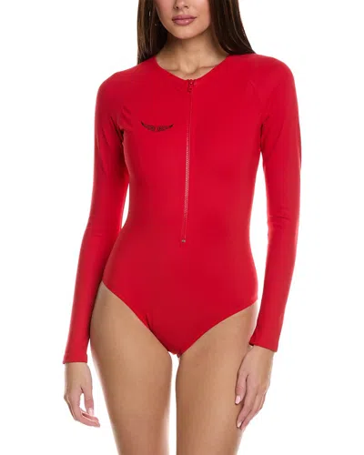 Zadig & Voltaire Sensitive Surfer One-piece In Red