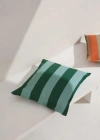 Mango Home Stripes Cotton Cushion Case 50x50cm Turquoise In Green