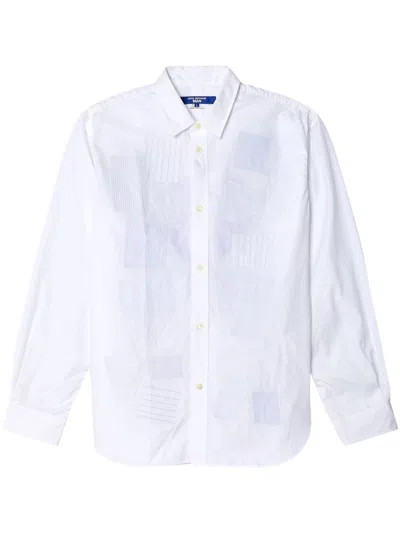 Junya Watanabe Patchwork-detail Cotton Shirt In White