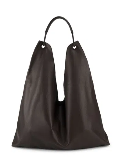 The Row Women's Bindle 3 Leather Hobo Bag In Dark Brown