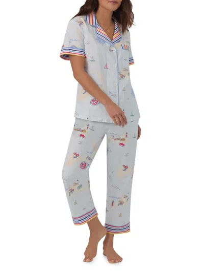 Bedhead Pajamas Women's Eastern Seaboard Crop Short-sleeve Pajamas