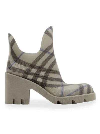 Burberry Marsh 65mm Checked Boots In Lichen