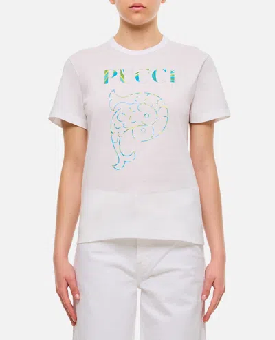 Emilio Pucci T-shirt Con Logo In White