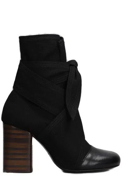 Lemaire Wrapped Round Toe Boots In Black