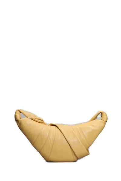 Lemaire Croissant Shaped Medium Shoulder Bag In Yellow