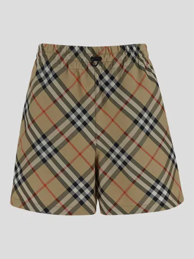 Burberry Shorts In Sandcheck