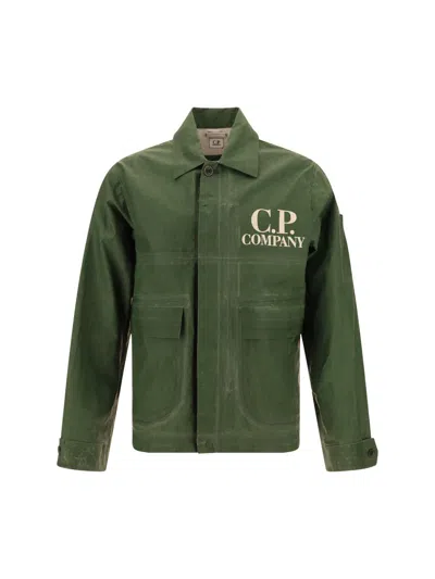 C.p. Company Jackets In Duck Green