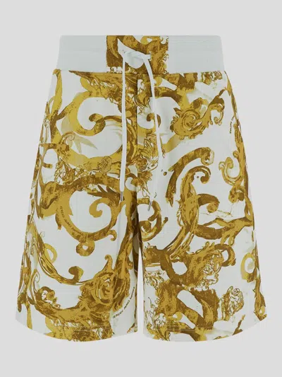 Versace Jeans Couture Shorts In Whitegold
