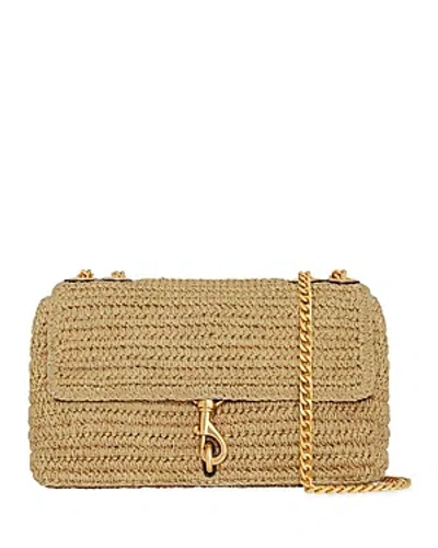 Rebecca Minkoff Edie Medium Woven Crossbody Bag In Neutral