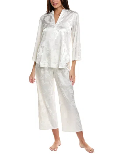 N Natori 2pc Imperial Garden Pajama Set In White