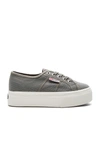 Superga Acot Linea Platform Sneaker In Grey Sage