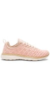 Apl Athletic Propulsion Labs Techloom Phantom 3d Mesh Sneakers In Blush & Cream