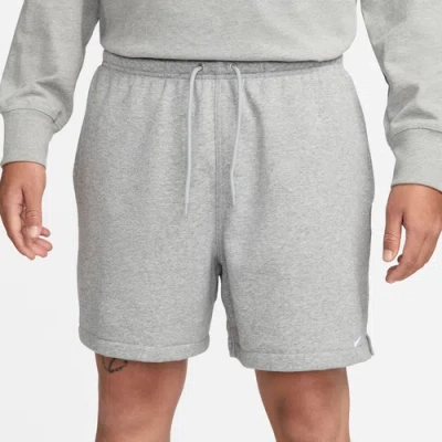 Nike Mens  Club Flow Futura Shorts In Dk Gray Heather/white