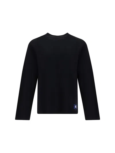 Burberry Ekd-patch Cotton Sweatshirt In Black