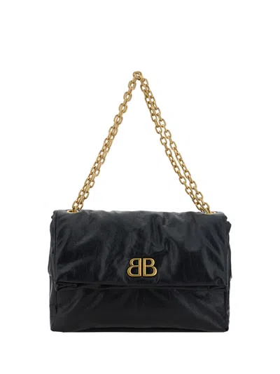 Balenciaga Monaco Shoulder Bag In Black