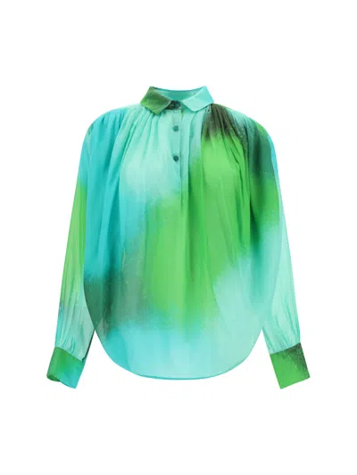 Gianluca Capannolo Claire Blouse In Green Shadows