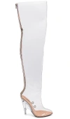 Yeezy Tubular Clear Over-the-knee Boots (season 4) In Beige