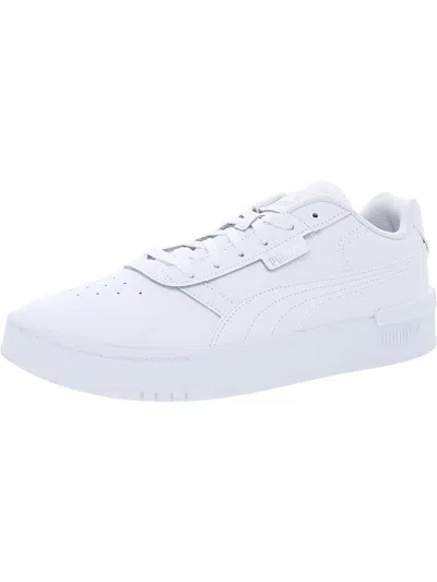 Puma Clasico Mens Leather Lace-up Casual And Fashion Sneakers In White