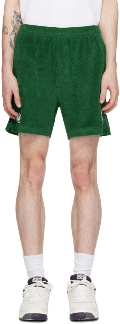 Lacoste Menâs Sport Roland Garros Edition Flannel Shorts - M - 4 In Green