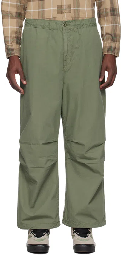 Carhartt Judd Wide-leg Trousers In 667 Dollar Green