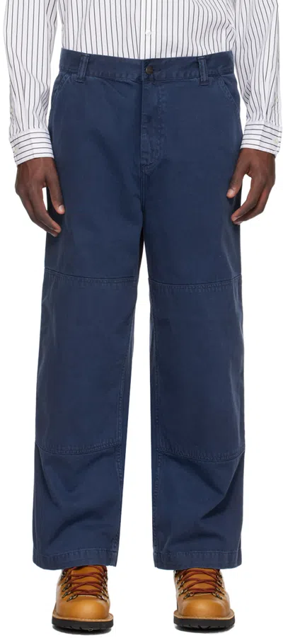 Carhartt Garrison Twill Straight Trousers In Blue