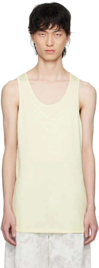 Lemaire Cotton Rib Tank Top In Yellow