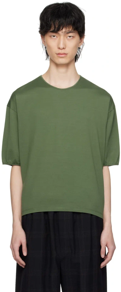 Lemaire T-shirt In Green Cotton In Gr627 Smoky Green