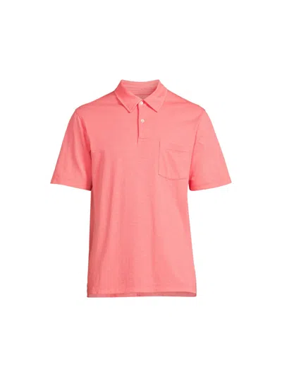 Hartford Men's Slub Jersey Polo T-shirt Blue In Pink