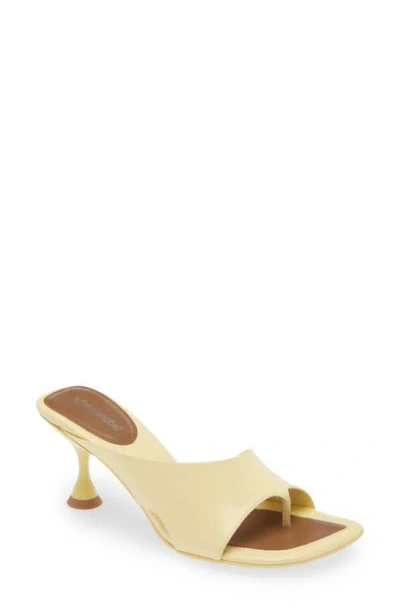 Jeffrey Campbell Primordial Mule In Light Yellow Taupe