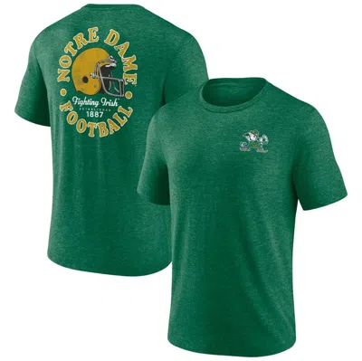 Fanatics Branded Heather Green Notre Dame Fighting Irish Old-school Bold Tri-blend T-shirt