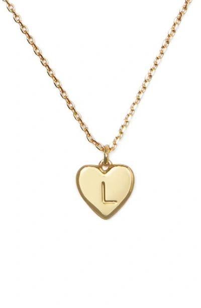 Kate Spade Initial Heart Pendant Necklace In L