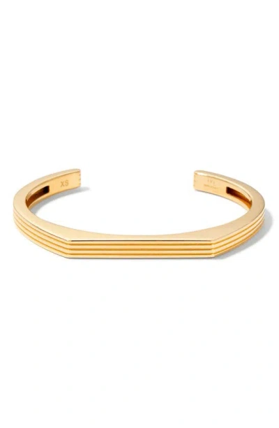 Ivi Los Angeles Aurelia Narrow Cuff Bracelet In Yellow Gold