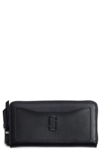 Marc Jacobs The Utility Snapshot Dtm Saffiano Leather Continental Wallet In Black/shiny Black