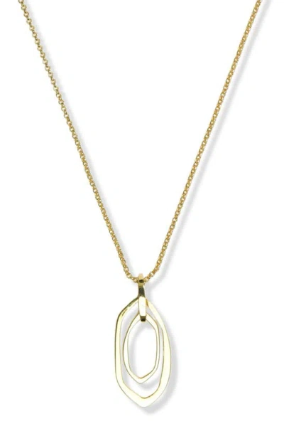 Argento Vivo Sterling Silver Layered Link Pendant Necklace In Gold