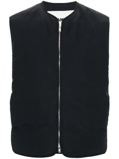 Jil Sander Down Waistcoat In Black