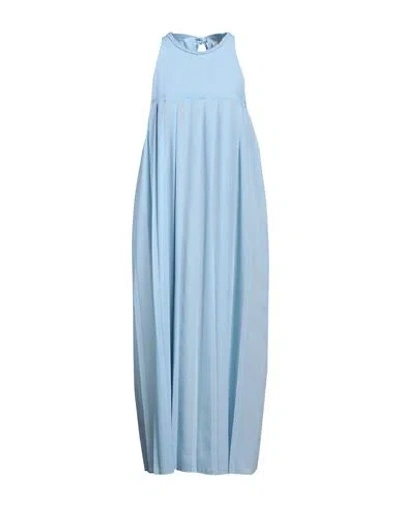 Alysi Woman Maxi Dress Sky Blue Size 2 Polyester, Cotton