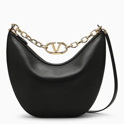 Valentino Garavani Vlogo Moon Medium Hobo Bag In Black