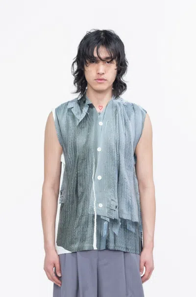 Comme Des Garçons Homme Deux Comme Des Garcons Homme Plus Trompe L'oeil Print Vest In M