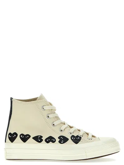 Comme Des Garçons Play Comme Des Garcons Play Sneakers In White