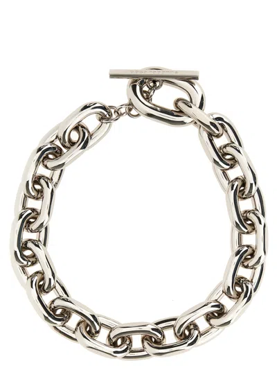 Paco Rabanne Xl Link Short Chain Necklace In Silver