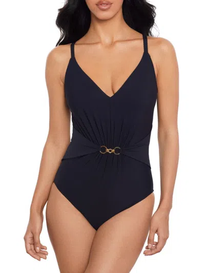 Magicsuit Gianna Chain Link One-piece Swimsuit In Black