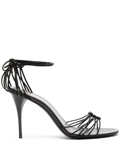 Saint Laurent Babylone Sandals In Smooth Leather In Black