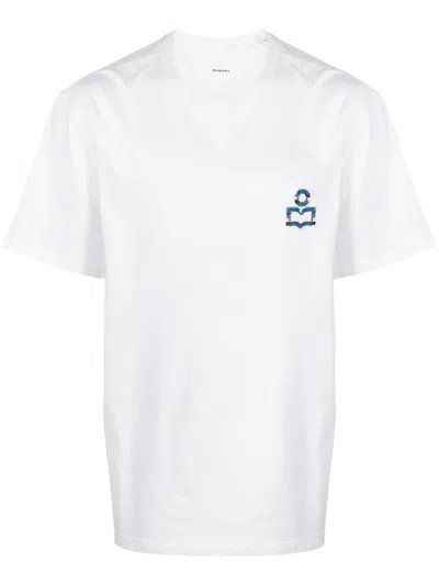 Marant Hugo Embroidered-logo T-shirt In White