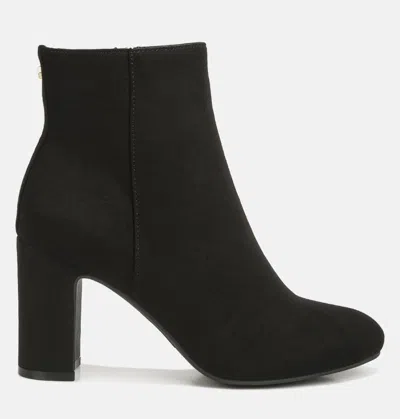London Rag Alysia Block Heel Ankle Boots In Black